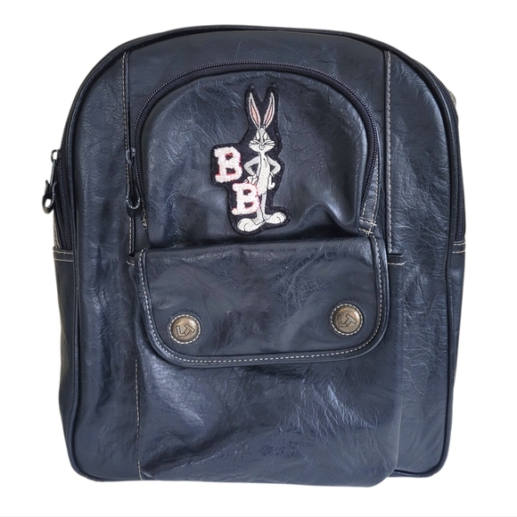 Warner Bros. Handbags - Vintage Bugs Bunny Leather Backpack Black